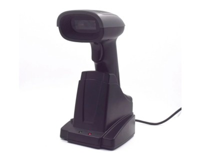 Ewent EW3440 Lector de Codigos de Barras 1D/2D Inalambrico - Wireless y Bluetooth - Autonomia hasta 7h - Base Inteligente - Color Negro