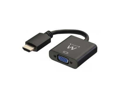 Ewent EW9864 Convertidor HDMI a VGA con Audio - Resolucion Maxima 1920 x 1200 -Color Negro