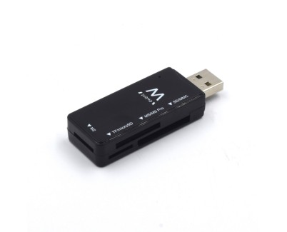 Ewent Lector de Tarjetas Externo USB 2.0 - Velocidad de Transferencia hasta 480Mbps - Color Negro