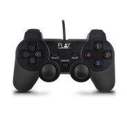 Ewent Mando/Gamepad USB - 13 Botones - 2 Palancas Analogicas - D-Pad de 8 Vias - Cable de 1.5m - Color Negro