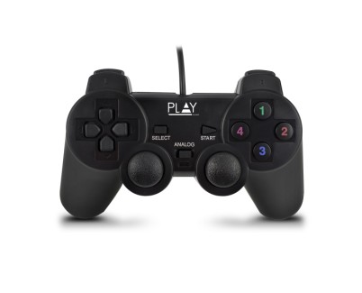 Ewent Mando/Gamepad USB - 13 Botones - 2 Palancas Analogicas - D-Pad de 8 Vias - Cable de 1.5m - Color Negro