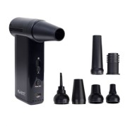 Ewent Pistola de Aire Comprimido - Aspirador, Bomba de Vacio e Inflador - 8 Velocidades -130000 RPM  - Bateria de 5000mah - Color Negro