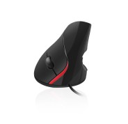 Ewent Raton con Cable - Raton Vertical - 1000dpi - Longitud del Cable 1.25m - Ergonomico - Color Negro