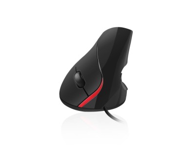Ewent Raton con Cable - Raton Vertical - 1000dpi - Longitud del Cable 1.25m - Ergonomico - Color Negro