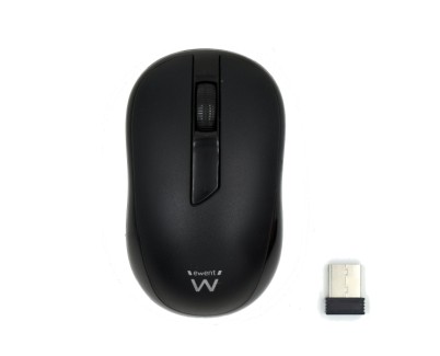 Ewent Raton Inalambrico 2.4hz - Receptor USB-A - 1000dpi - 1 Bateria AA (Incluida) - Color Negro