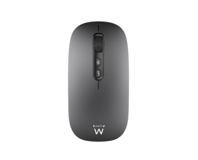 Ewent Raton Inalambrico - Conectividad Multidispositivo - Activacion Asistente IA - Recargable - 6 Botones - Bateria de 500mAh - Color Negro
