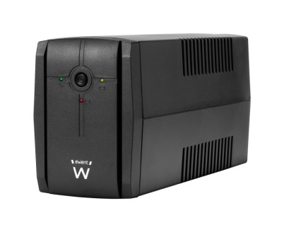 Ewent SAI Interactivo 780VA/390W - 2x Schuko - Cable de Alimentacion - Funcion AVR - Notificacion Sonora y LED - Proteccion Electrica - Bateria de 12V / 7Ah Reemplazable - Color Negro