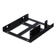 Ewent Soporte Adaptador de Montaje para Disco Duro HDD/SSD - Admite 1 HDD de 3.5\" o 2 HDD/SSD de 2.5\" - Aluminio Solido - Incluye Tornillos - Color Negro