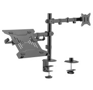 Ewent Soporte de Escritorio para 1 Monitor y 1 Portatil 34\"- hasta 9 kg - Color Negro