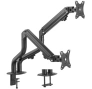 Ewent Soporte de Mesa Contrapeso Giratorio e Inclinable para Monitor/TV 16Kg - 2 Brazos - 17-32\" - Color Negro