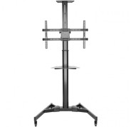 Ewent Soporte de Suelo EW1440 con Rueda - Bandeja - 37-70 - Peso Maximo Soportado 50Kg - Color Negro