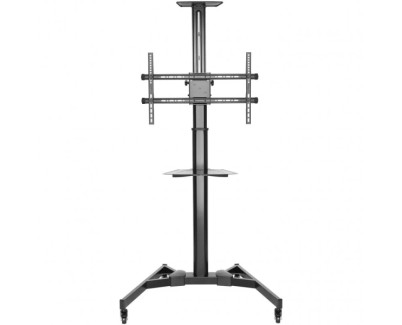 Ewent Soporte de Suelo EW1440 con Rueda - Bandeja - 37-70 - Peso Maximo Soportado 50Kg - Color Negro