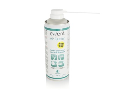 Ewent Spray de Aire Comprimido - Invertible - 220ml - Aplicador para Zonas Dificiles - Color Transparente