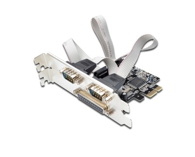 Ewent Tarjeta de Interfaz PCI-Express - Combo Conexion en Serie y en Paralelo - 2xD-sub 9 Macho - 1x D-sub 25 Hembra - Color Aluminio