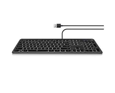 Ewent Teclado con Cable USB - Disposicion Italiana QWERTY IT - Retroiluminacion - Teclas de Bajo Perfil y Silenciosas - Cable de 1.5m - Color Negro