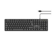 Ewent Teclado con Cable USB - Perfil Delgado - Disposicion Portuguesa QWERTY PT - Plastico ABS - Cable de 1.35m - Color Negro