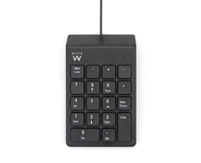 Ewent Teclado Numerico - Cable USB-A de 1.35m - Color Negro