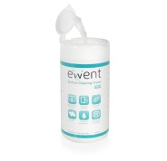 Ewent Toallitas de Limpieza para Pantallas - Antibacteriano - Antiestatica - Sin Alcohol - Color Blanco