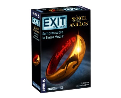 Exit El Señor de los Anillos: Sombras sobre la Tierra Media Juego de Tablero - Tematica Fantasia - De 1 a 4 Jugadores - A partir de 10 Años - Duracion 45-90min. aprox.