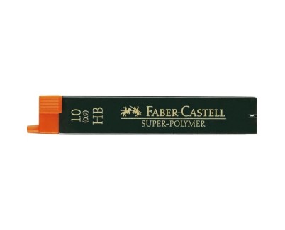 Faber-Castell 9069 Pack de 12 Minas Super-Polymer para Portaminas 1.0 HB - Resistentes y Suaves