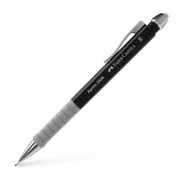 Faber-Castell Apollo Portaminas - Trazo 0.5mm - Agarre Ergonomico - Goma de Borra Integrada - Cuerpo Color Negro