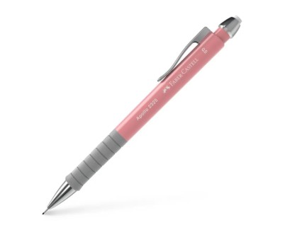 Faber-Castell Apollo Portaminas - Trazo 0.5mm - Agarre Ergonomico - Goma de Borra Integrada - Cuerpo Color Rosa