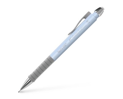 Faber-Castell Apollo Portaminas - Trazo 0.7mm - Agarre Ergonomico - Goma de Borra Integrada - Cuerpo Color Azul Claro