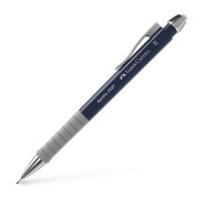 Faber-Castell Apollo Portaminas - Trazo 0.7mm - Agarre Ergonomico - Goma de Borra Integrada - Cuerpo Color Azul Oscuro