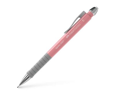 Faber-Castell Apollo Portaminas - Trazo 0.7mm - Agarre Ergonomico - Goma de Borra Integrada - Cuerpo Color Rosa