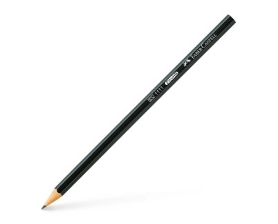 Faber-Castell Castell 1111 Lapiz de Grafito HB - Mina Resistente a la Rotura - Cuerpo con Acabado en Negro