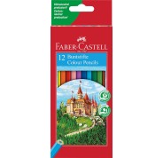 Faber-Castell Classic Colour Pack de 12 Lapices de Colores Hexagonales - Resistencia a la Rotura - Colores Surtidos