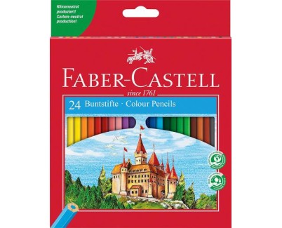 Faber-Castell Classic Colour Pack de 24 Lapices de Colores Hexagonales - Resistencia a la Rotura - Colores Surtidos