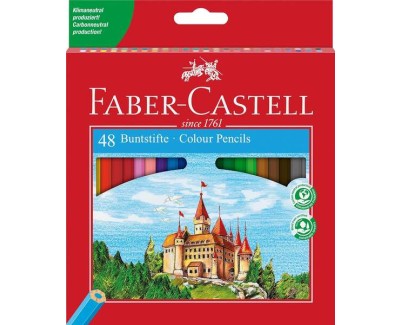 Faber-Castell Classic Colour Pack de 48 Lapices de Colores Hexagonales - Resistencia a la Rotura - Colores Surtidos