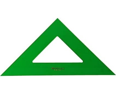 Faber-Castell Escuadra Tecnica 25cm - Sin Graduacion - Color Verde Transparente