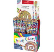 Faber-Castell Fantasia Expositor con 84 Lapices con Mina Multicolor - Modelos Standard y Jumbo - Cuerpo Triangular Decorado - Madera de Bosques Sostenibles