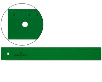 Faber-Castell Regla Tecnica Recta 30cm - Color Verde Transparente