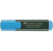 Faber-Castell Rotulador Marcador Fluorescente Textliner 48 - Punta Biselada - Trazo entre 1.2mm y 5mm - Tinta con Base de Agua - Color Azul