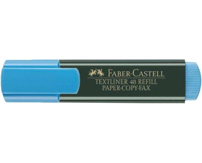 Faber-Castell Rotulador Marcador Fluorescente Textliner 48 - Punta Biselada - Trazo entre 1.2mm y 5mm - Tinta con Base de Agua - Color Azul