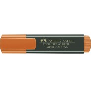 Faber-Castell Rotulador Marcador Fluorescente Textliner 48 - Punta Biselada - Trazo entre 1.2mm y 5mm - Tinta con Base de Agua - Color Naranja