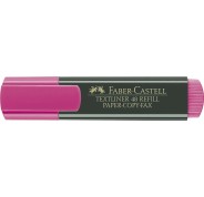 Faber-Castell Rotulador Marcador Fluorescente Textliner 48 - Punta Biselada - Trazo entre 1.2mm y 5mm - Tinta con Base de Agua - Color Rosa