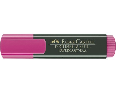 Faber-Castell Rotulador Marcador Fluorescente Textliner 48 - Punta Biselada - Trazo entre 1.2mm y 5mm - Tinta con Base de Agua - Color Rosa