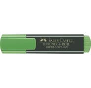 Faber-Castell Rotulador Marcador Fluorescente Textliner 48 - Punta Biselada - Trazo entre 1.2mm y 5mm - Tinta con Base de Agua - Color Verde