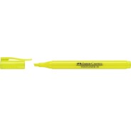 Faber-Castell Textliner 38 Marcador Fluorescente - Cuerpo Fino - Punta Biselada - Trazo Grueso y Fino - Tinta con Base de Agua - Color Amarillo