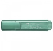Faber-Castell Textliner 46 Metallic Marcador Fluorescente - Punta Biselada - Trazo entre 1mm y 5mm - Tinta con Base de Agua - Color Verde Metalico
