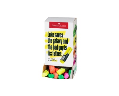 Faber-Castell TXTLNR Expositor con 60 Marcadores Fluorescentes - Punta Biselada - Trazo entre 1, 2 y 5 mm - Tinta con Base de Agua - Colores Neon Surtidos