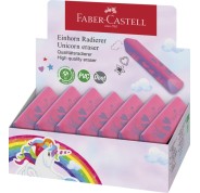Faber-Castell Unicornio Goma de Borrar sin PVC - Forma Triangular Ergonomica - Sin Residuos - Borrado Limpio y Facil