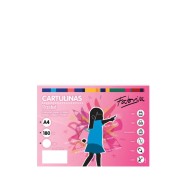 Fabrisa Pack de 100 Cartulinas 180 g/m² - Tamaño A4 - Color Blanco