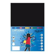 Fabrisa Pack de 50 Cartulinas 180 g/m² - Tamaño A4 - Color Negro