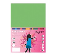 Fabrisa Pack de 50 Cartulinas 180 g/m² - Tamaño A4 - Color Verde