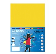 Fabrisa Pack de 50 Cartulinas 180 g/m² - Tamaño A4 - Color Amarillo Fuerte